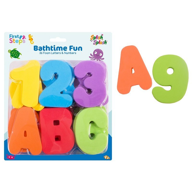 36 Pieces Children's Bath Letters & Numbers - Pink and Blue Hampers