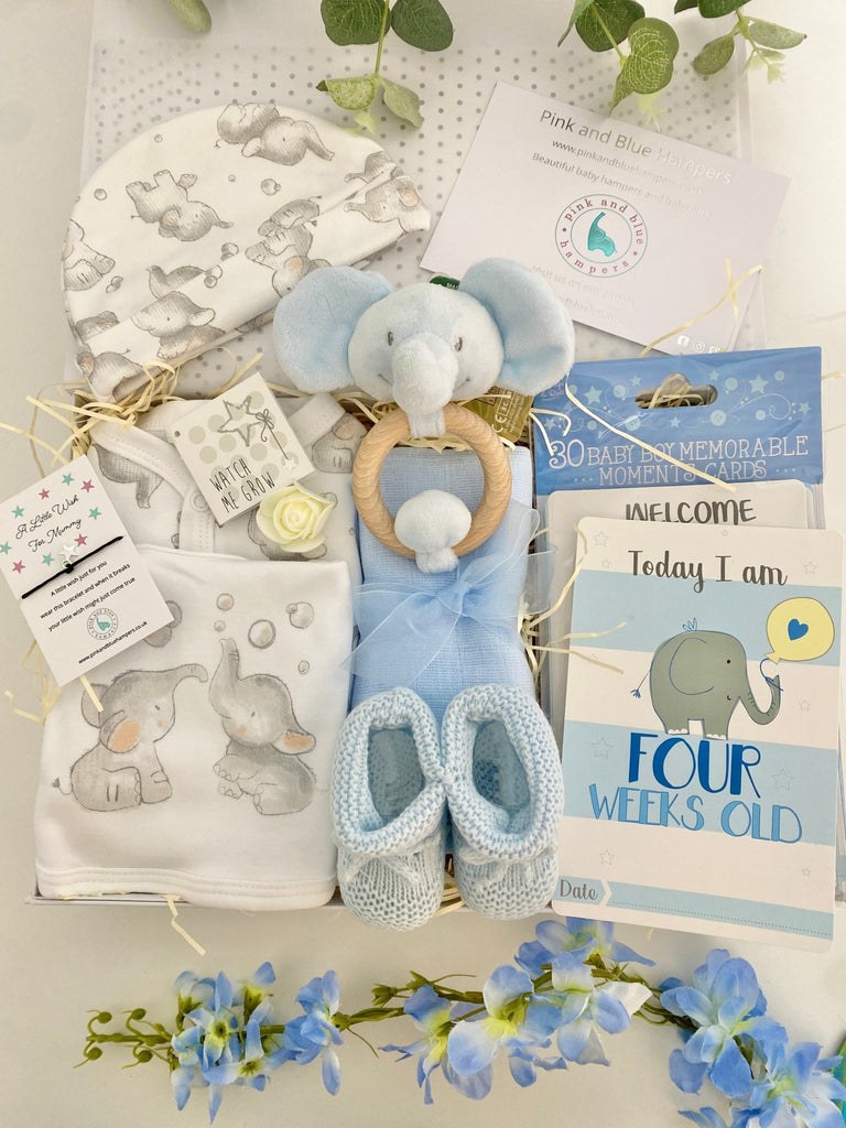 Baby Boy Gift Box - Little Bubbly Boy - Pink and Blue Hampers