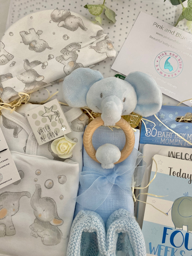 Baby Boy Gift Box - Little Bubbly Boy - Pink and Blue Hampers