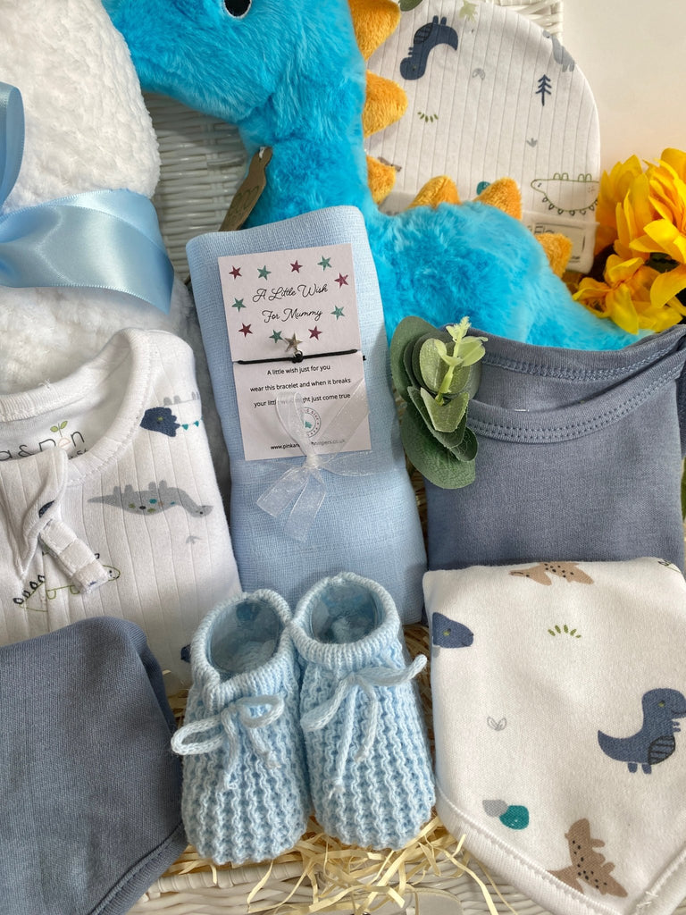 Baby Boy Gift Hamper - Dipper Diplodocus - Pink and Blue Hampers