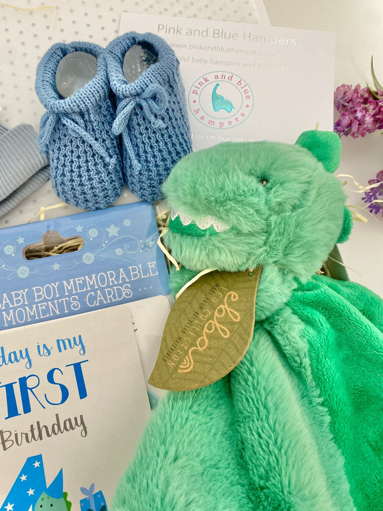 Baby Boy Hamper - Dinos 1st Birthday - Pink and Blue Hampers