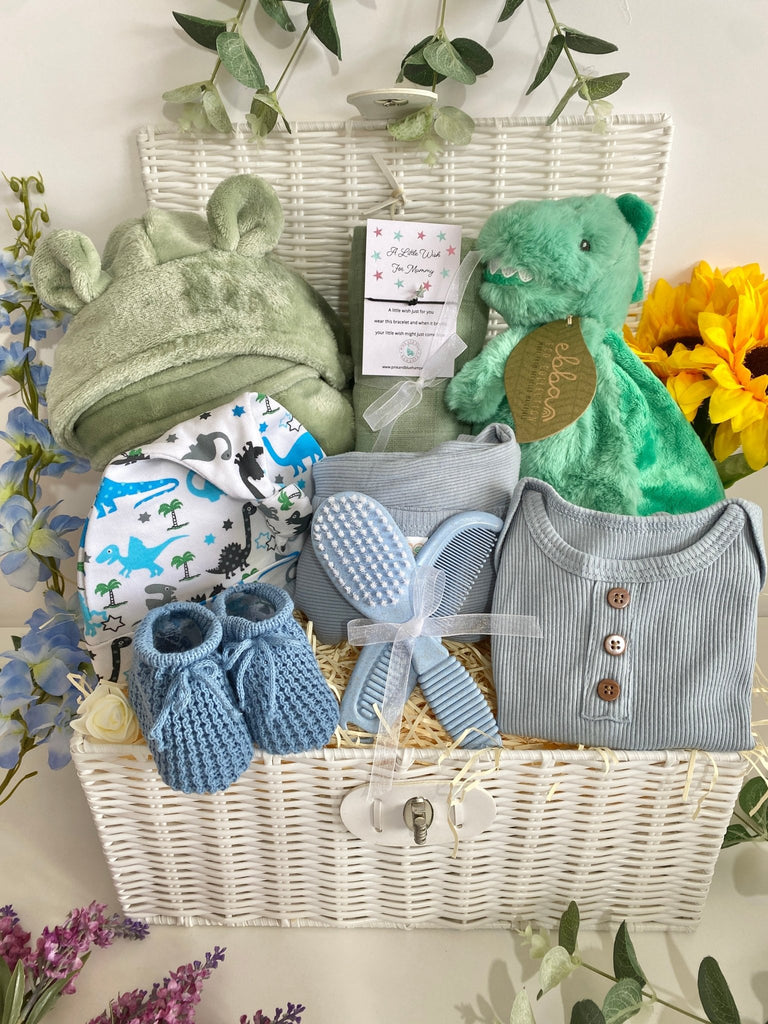 Baby Boy Hamper Gift Basket - Wish With A Dragon - Pink and Blue Hampers