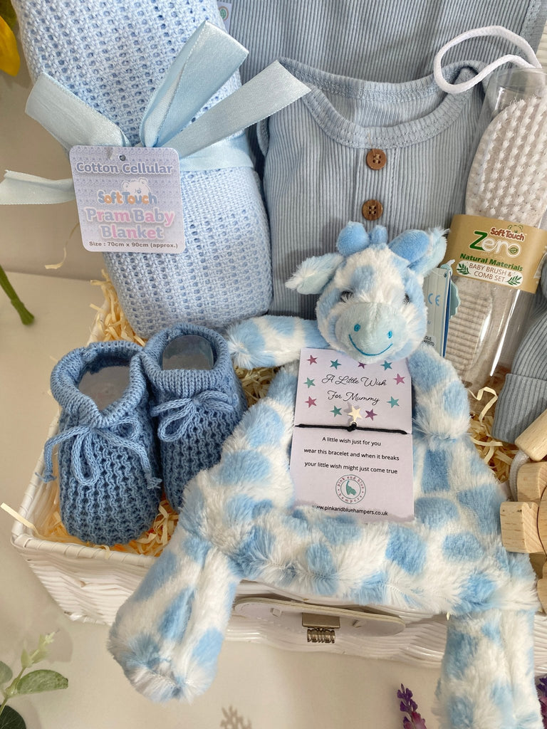 Baby Boy Hamper Gift - Giraffe Smiles - Pink and Blue Hampers