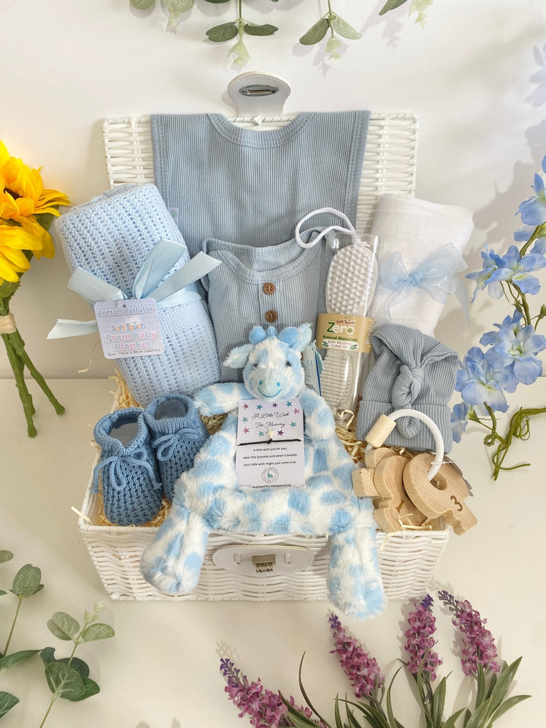 Baby Boy Hamper Gift - Giraffe Smiles - Pink and Blue Hampers