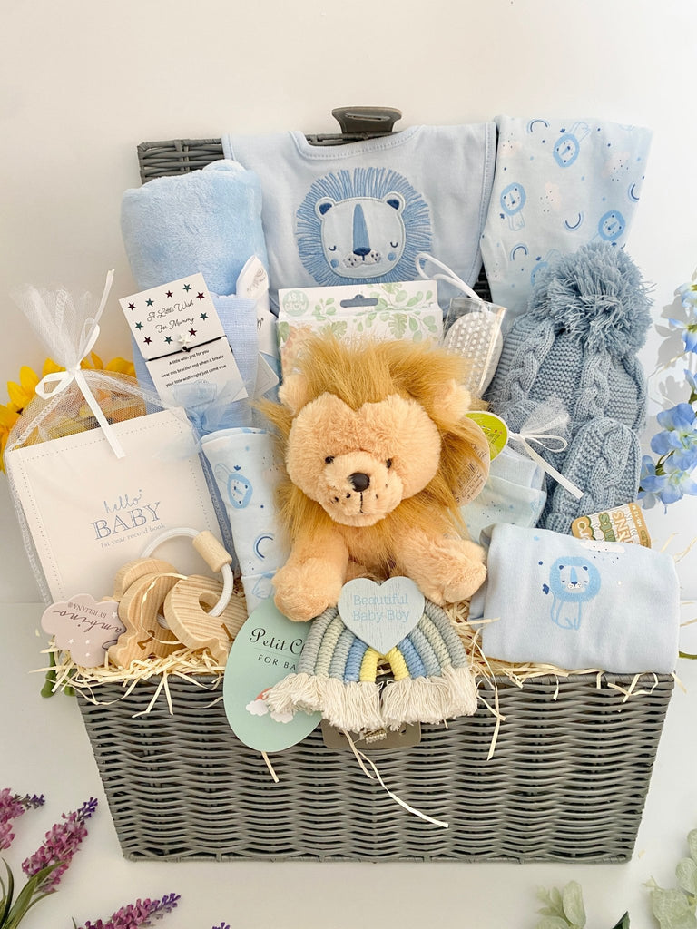 Baby Boy Hamper - Rainbow Roaring Lion - Pink and Blue Hampers