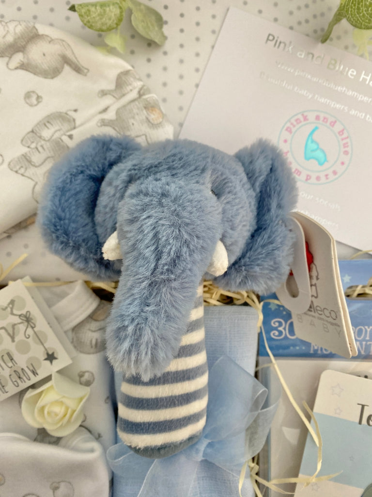 Baby Boy Hamper - Stripy Elephant - Pink and Blue Hampers