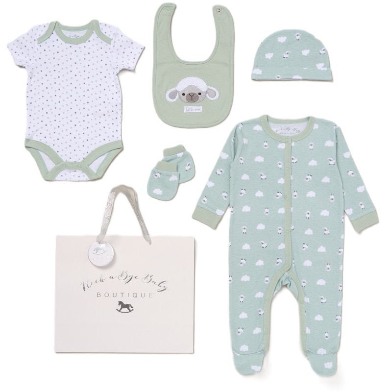 Baby Gift Set - Little One Lamb Layette Set - Pink and Blue Hampers