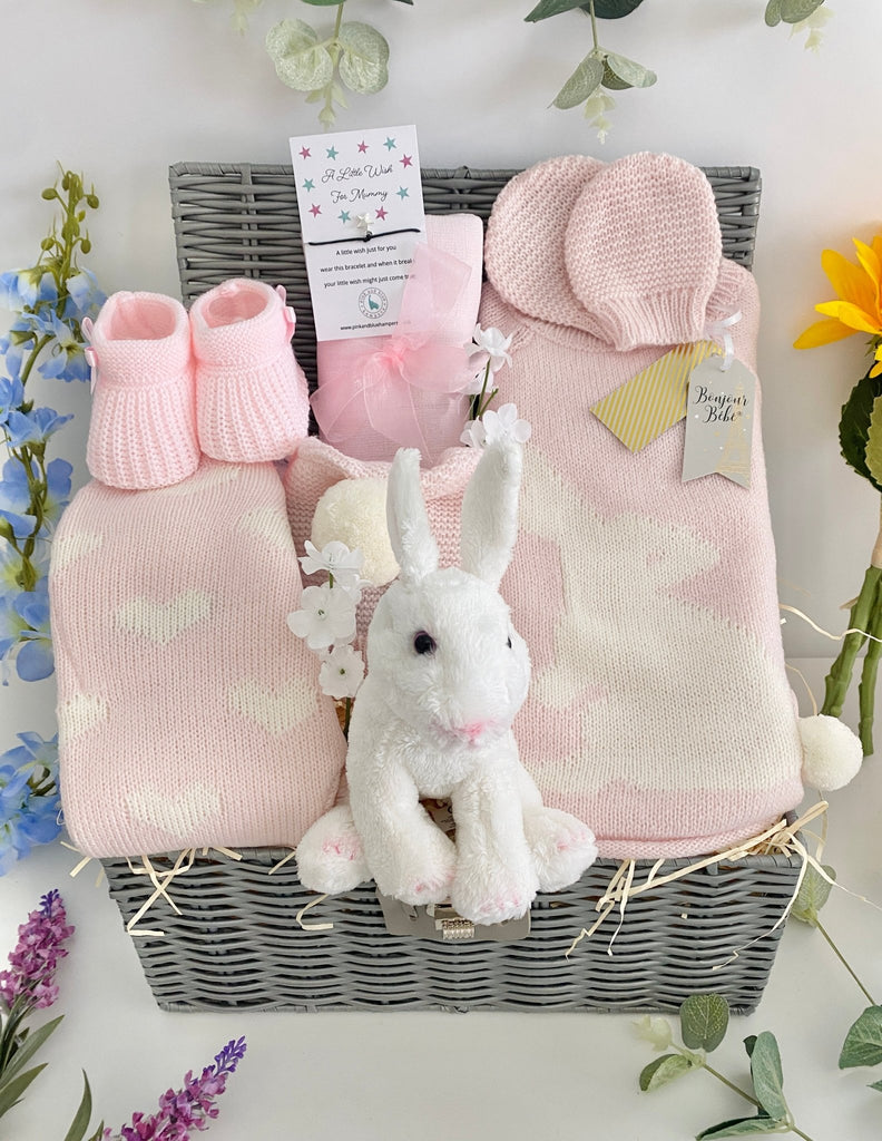 Baby Girl Gift - Adorable Bunny Love - Pink and Blue Hampers