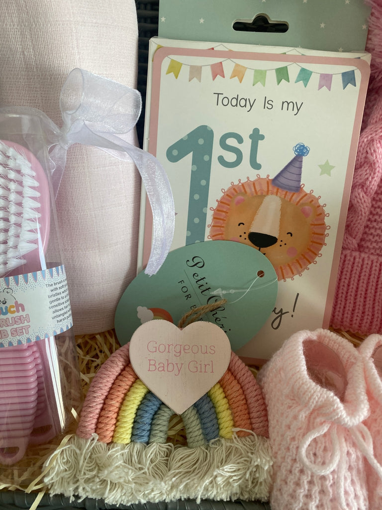 Baby Girl Gift Basket - Party Unicorn - Pink and Blue Hampers