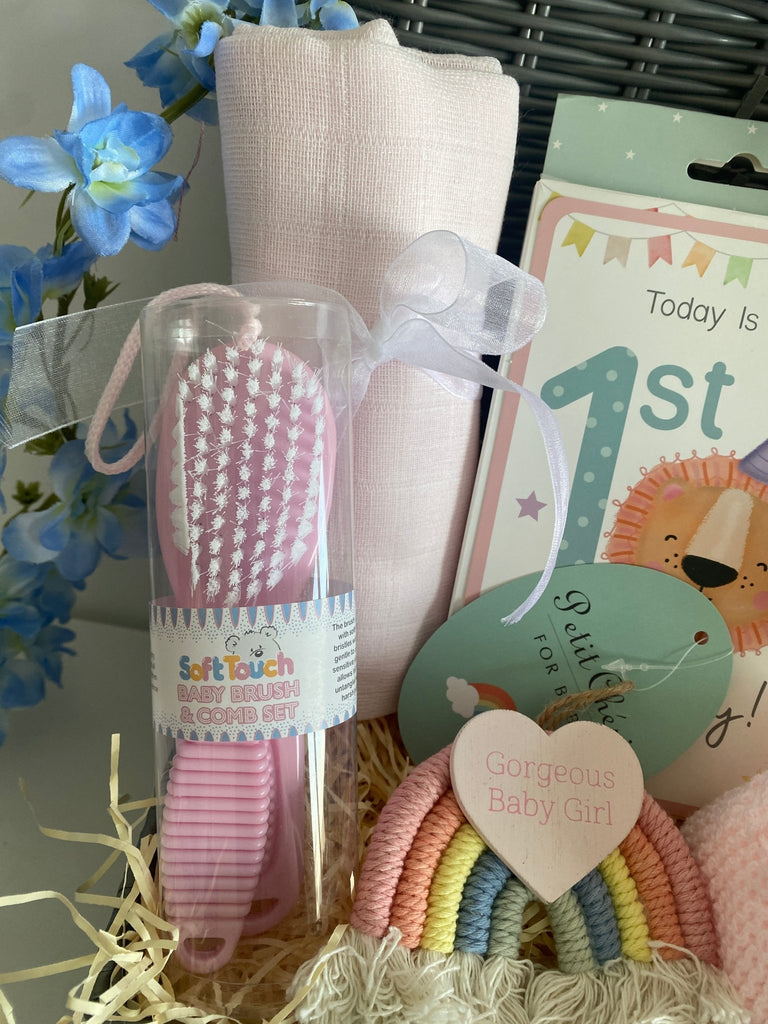 Baby Girl Gift Basket - Party Unicorn - Pink and Blue Hampers