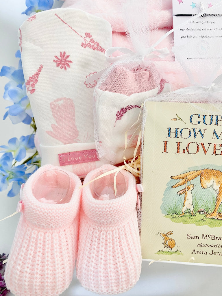 Baby Girl Gift Hamper - Guess How Much I Love You - Pink and Blue Hampers