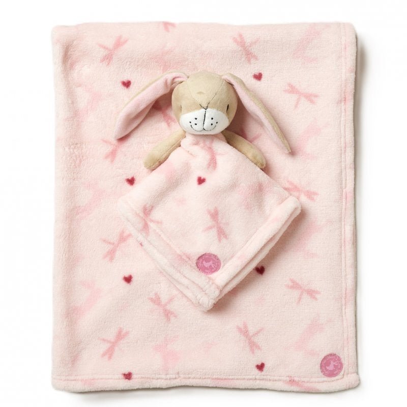 Baby Girls Guess How Much I Love You Comforter & Blanket - Pink and Blue Hampers