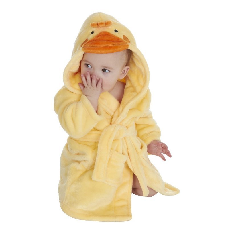 Baby Novelty Duck Dressing Gown (0 - 6 Months) - Pink and Blue Hampers