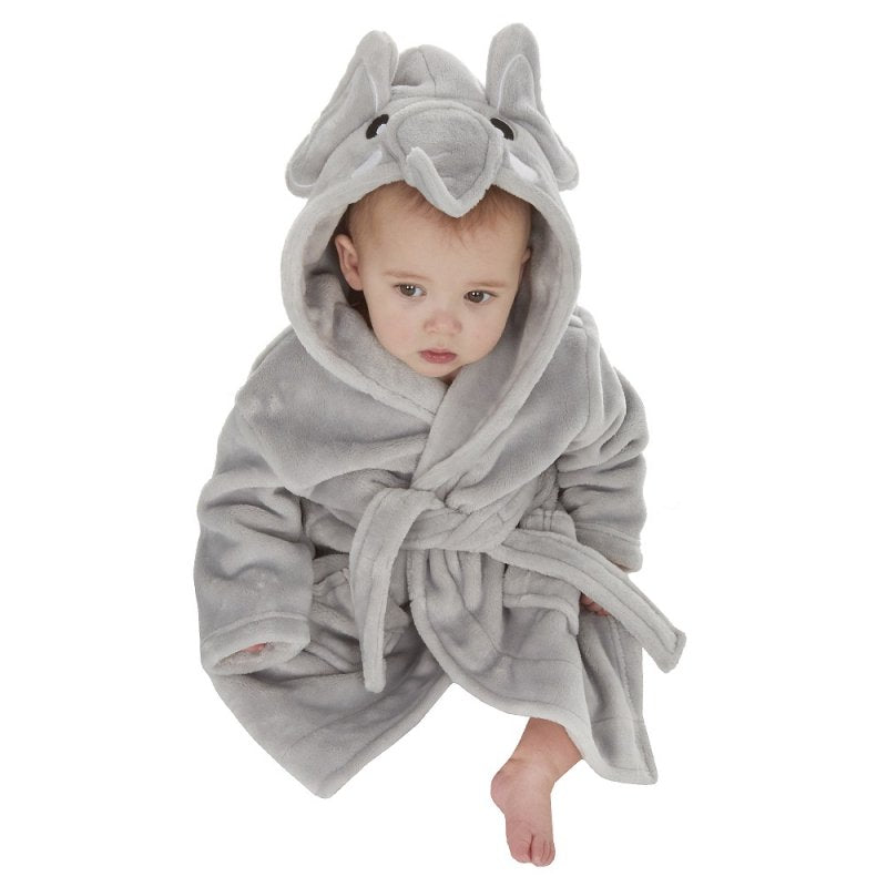 Baby Novelty Elephant Dressing Gown (0 - 6 Months) - Pink and Blue Hampers