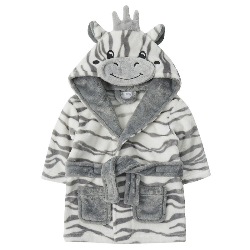 Baby Novelty Zebra Dressing Gown (0 - 6 Months) - Pink and Blue Hampers