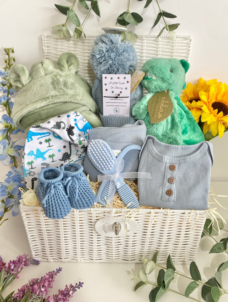 Baby Shower Gift Basket - Warming Dragon - Pink and Blue Hampers