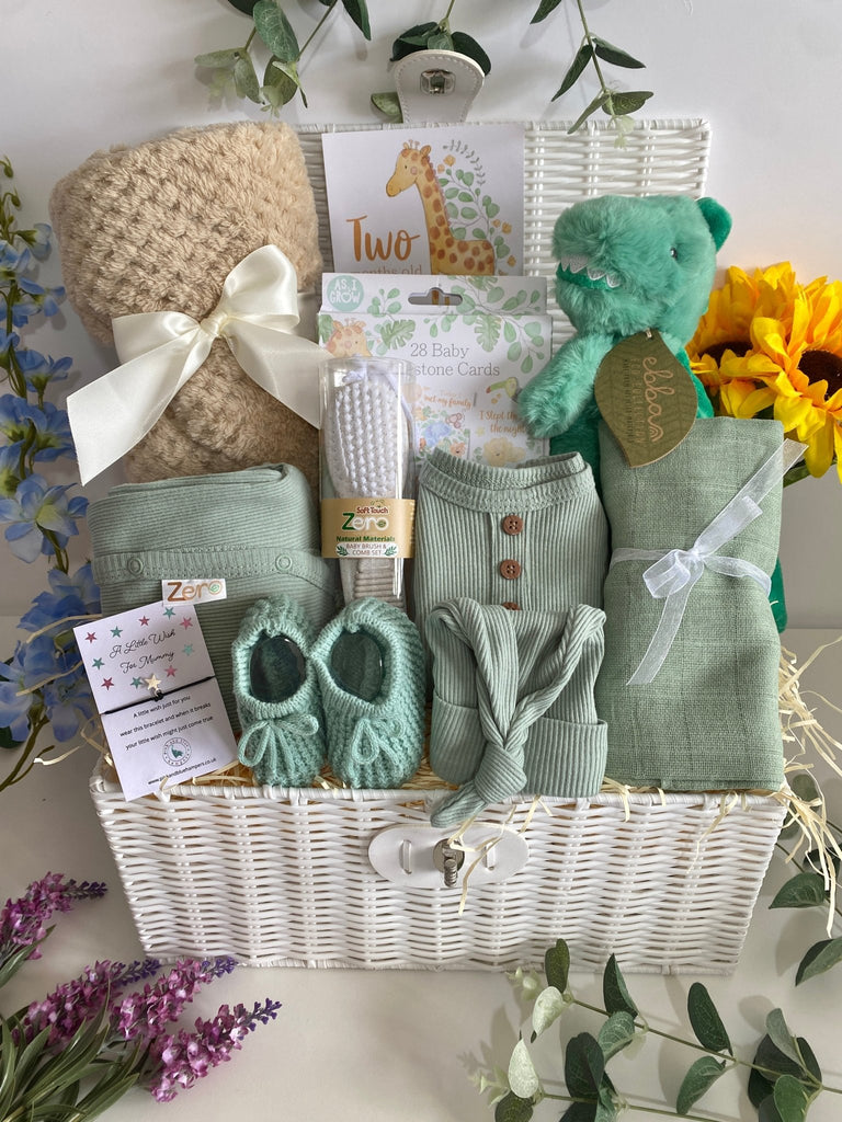 Baby Shower Gift - Green Little Dragon - Pink and Blue Hampers