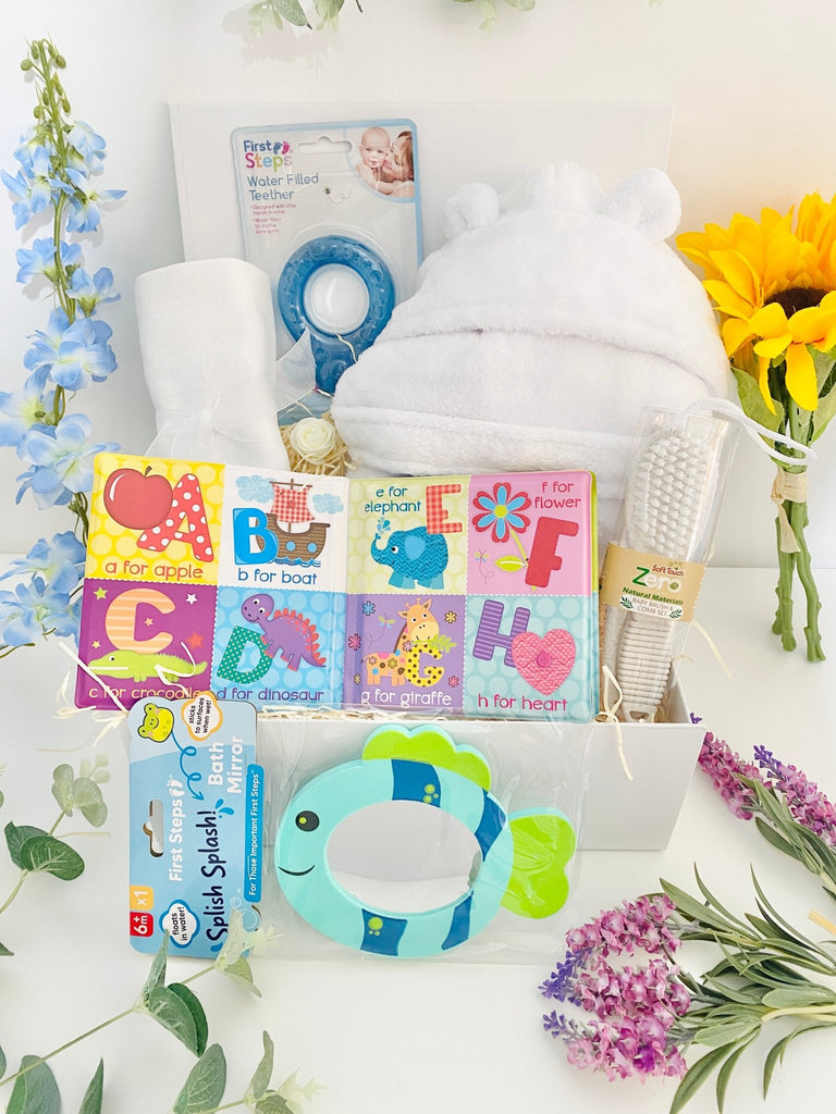 Baby Shower Gift Hamper - Baby Bath Time Fun - Pink and Blue Hampers