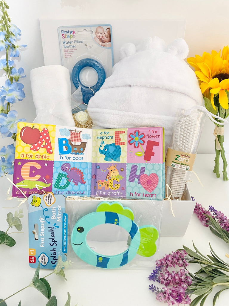 Baby Shower Gift Hamper - Baby Bath Time Fun - Pink and Blue Hampers