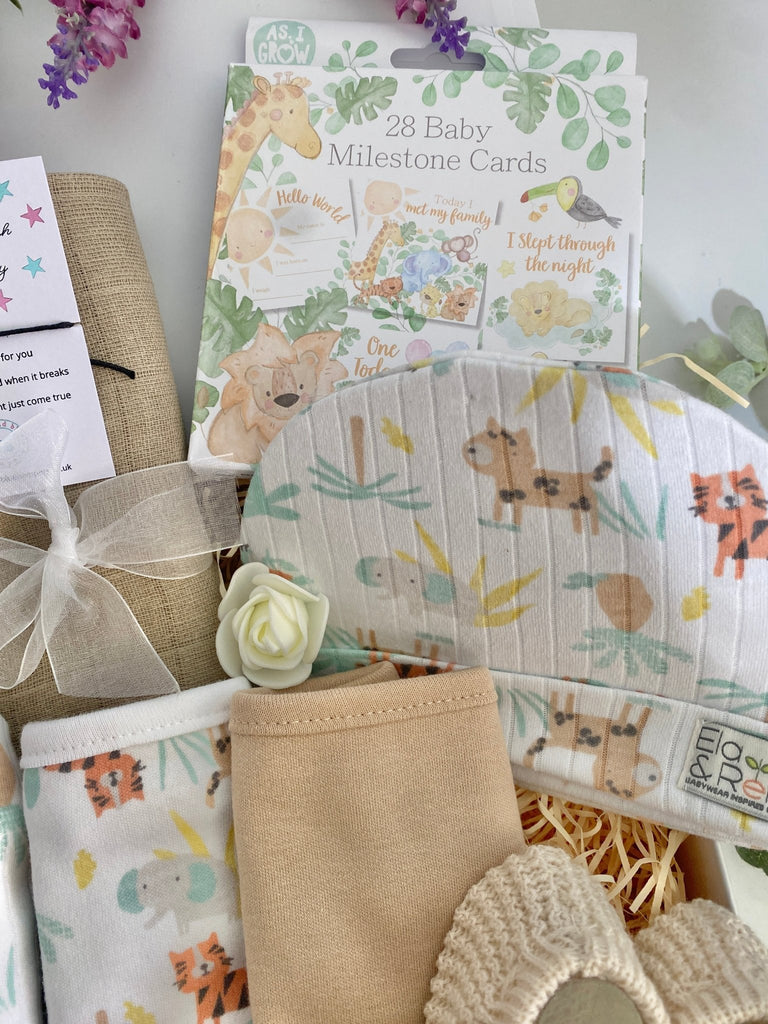 Baby Shower Gift Hamper - Today I Rolled Over - Pink and Blue Hampers