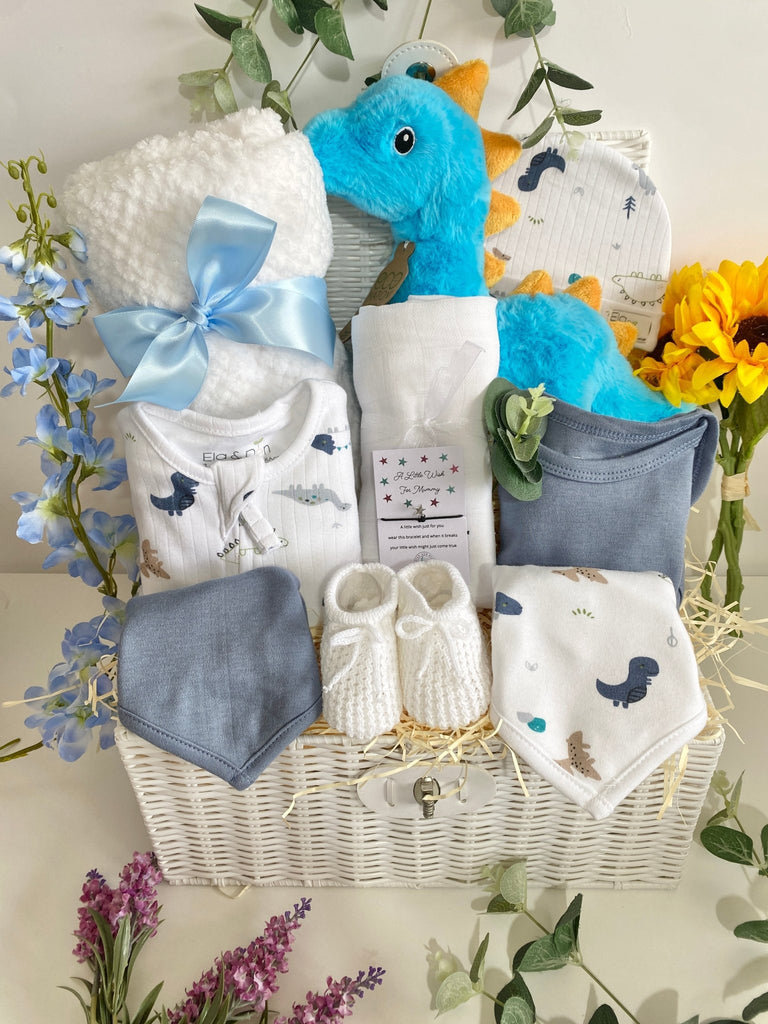 Baby Shower Gift - Little Dinosaurs - Pink and Blue Hampers