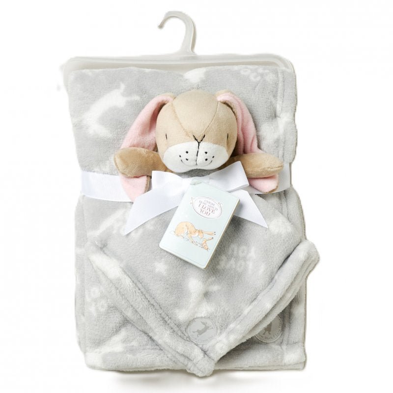 Baby Unisex Guess How Much I Love You Comforter & Blanket - Pink and Blue Hampers