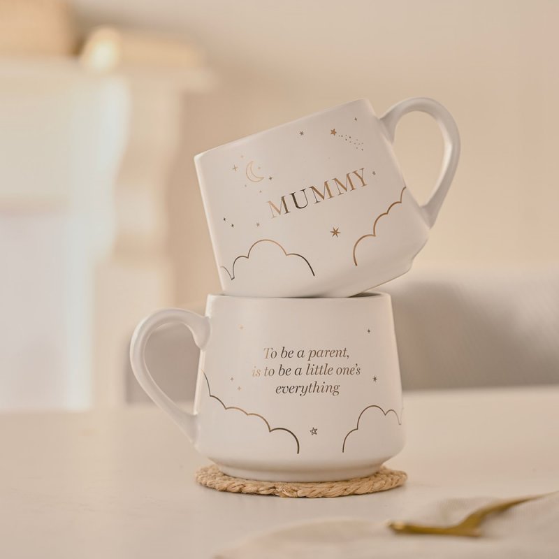 Bambino Set of 2 Mugs - Mummy & Daddy - Pink and Blue Hampers