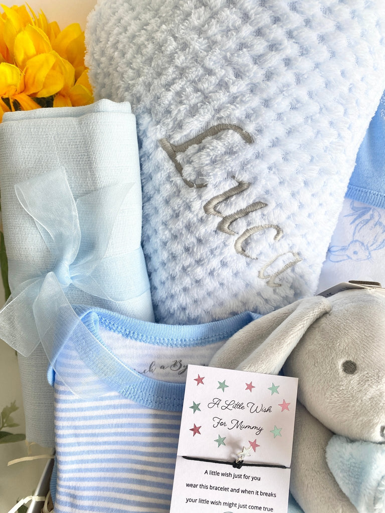 Beautiful Baby Boy Bunny Themed Gift Hamper - Pink and Blue Hampers