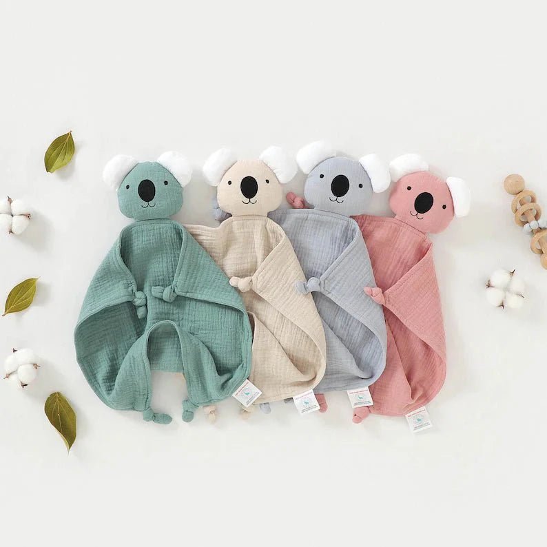 Cute Koala New Baby Boy Gift Set, Muslin Comforter Gift Box - Pink and Blue Hampers