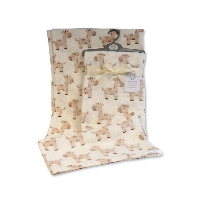 Giraffe Baby Blanket - Pink and Blue Hampers