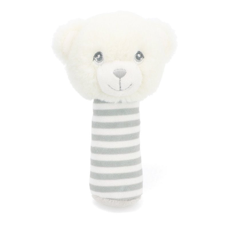 Keeleco Rattle Stick - White Bear - Pink and Blue Hampers