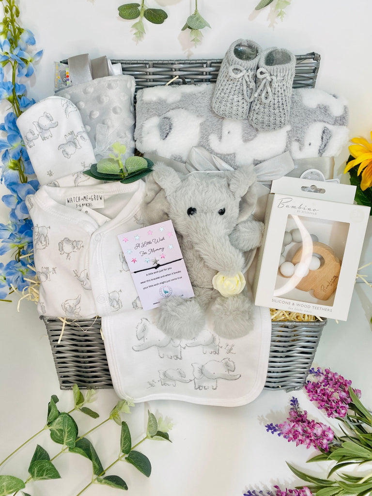 Maternity Gift Hamper - Charming Elephant Friends - Pink and Blue Hampers