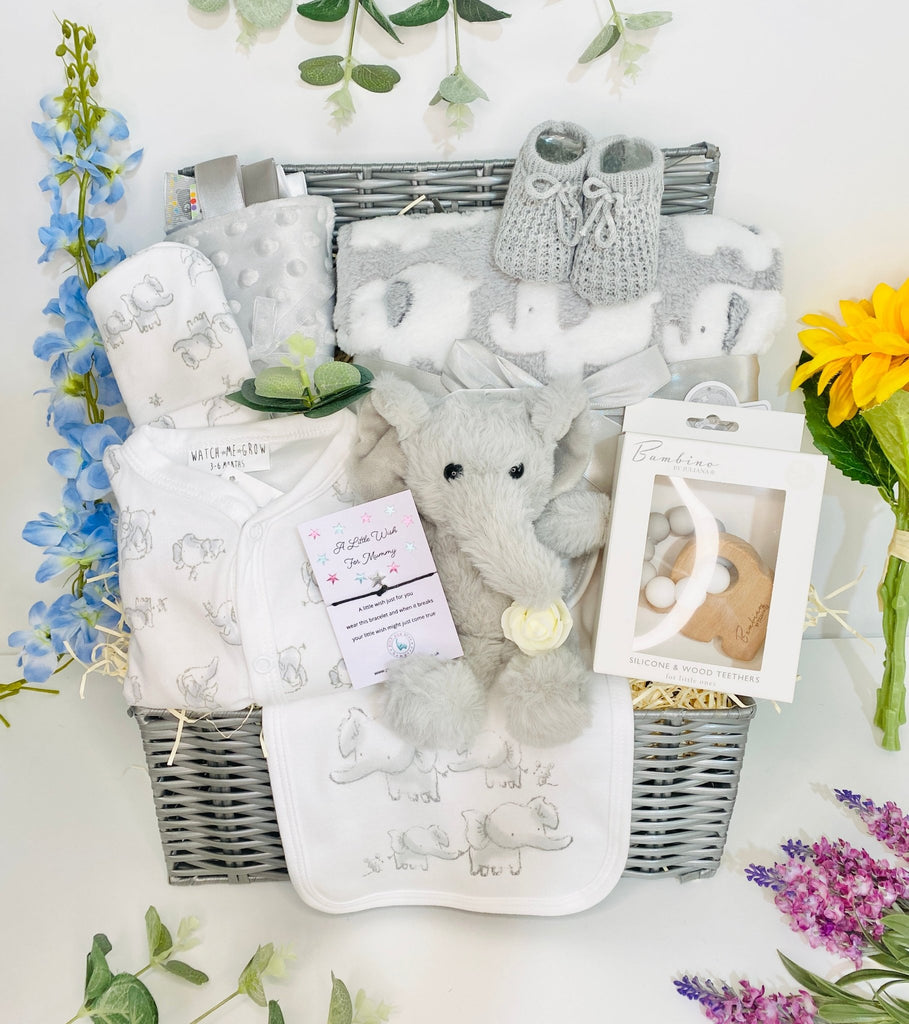 Maternity Gift Hamper - Charming Elephant Friends - Pink and Blue Hampers