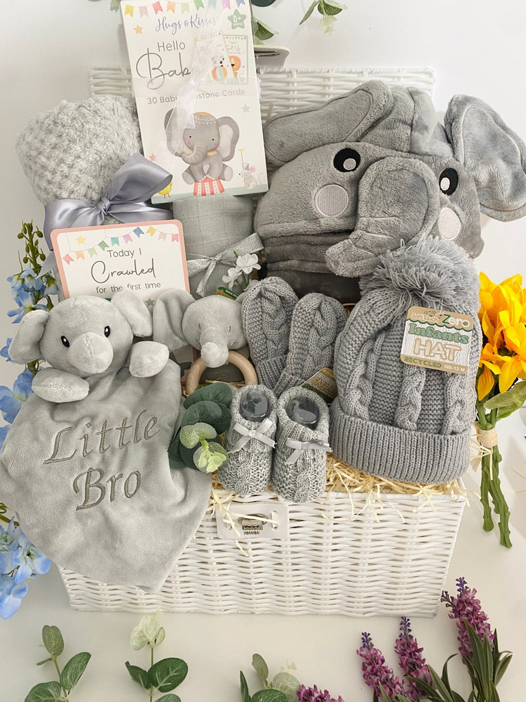 Mum To Be Hamper - Elephant Snuggles - Pink and Blue Hampers