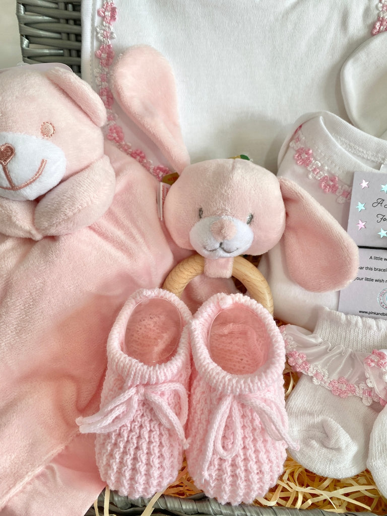 Mummy To Be Baby Hamper - Bunny & Bear - Pink and Blue Hampers