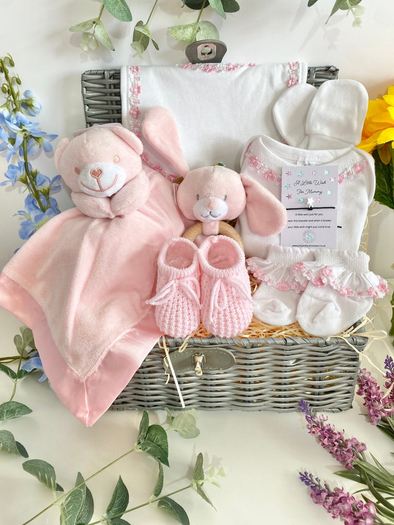 Mummy To Be Baby Hamper - Bunny & Bear - Pink and Blue Hampers