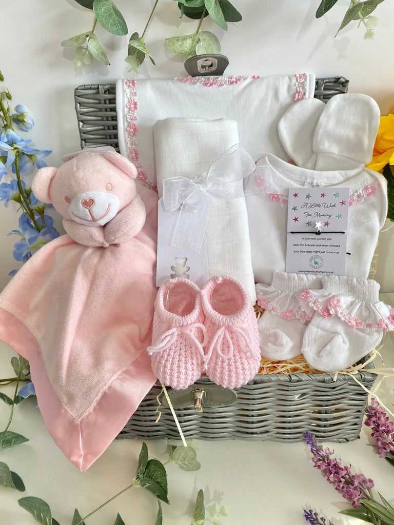 Mummy To Be Hamper Basket - Bear Best Friends - Pink and Blue Hampers