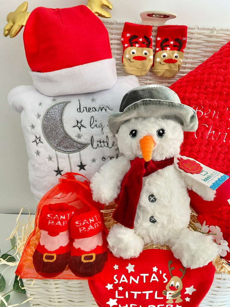 My First Christmas Hamper - Santa & Snowman - Pink and Blue Hampers