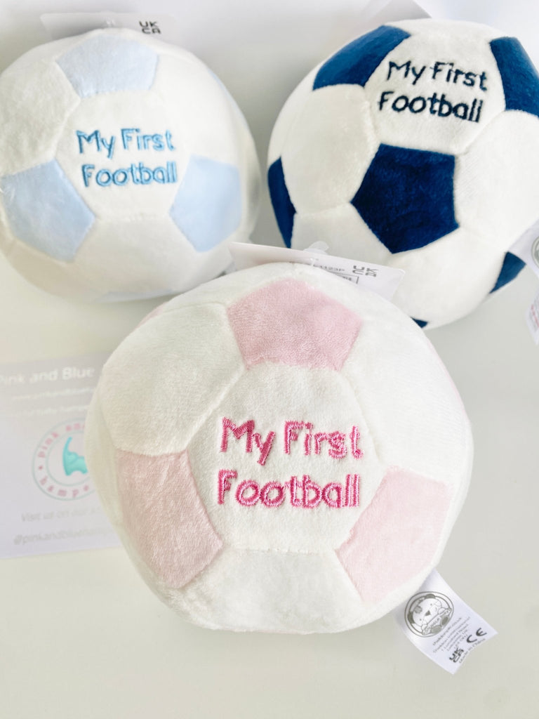 My First Football Pink Baby Rattle - Pink and Blue Hampers