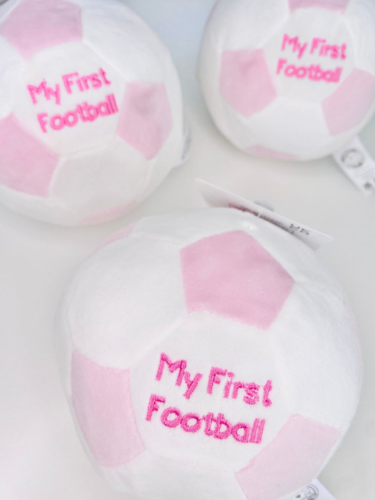 My First Football Pink Baby Rattle - Pink and Blue Hampers