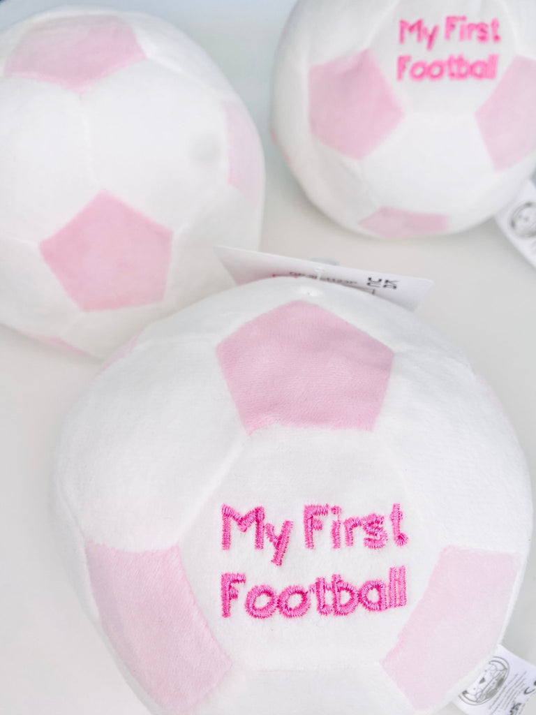 My First Football Pink Baby Rattle - Pink and Blue Hampers