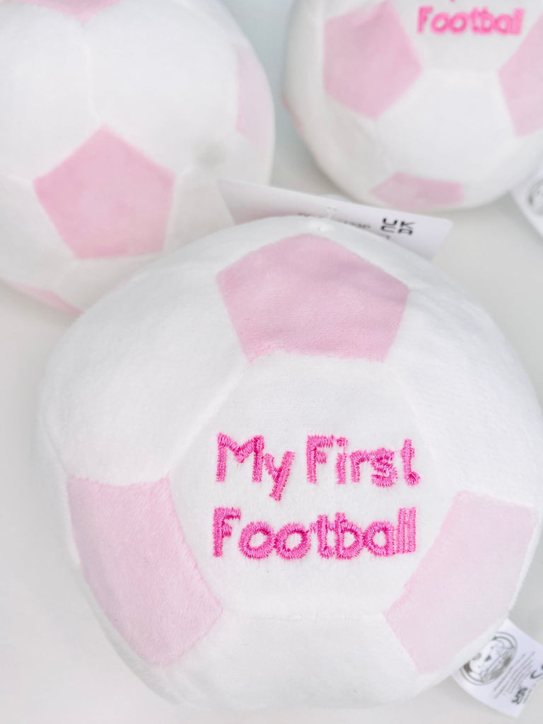 My First Football Pink Baby Rattle - Pink and Blue Hampers