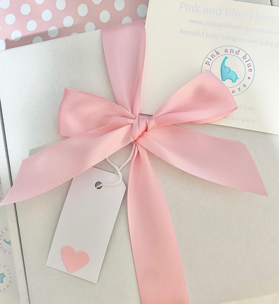 New Baby Girl Hamper Box - Pink Balloons & Animal Friends - Pink and Blue Hampers