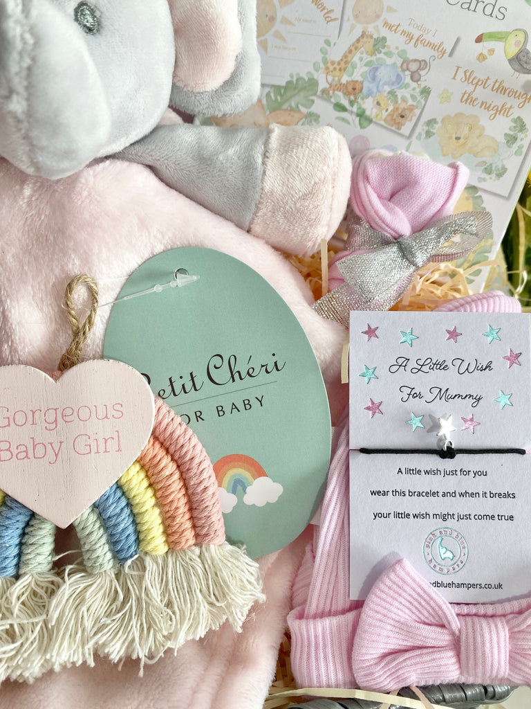 New Mum Baby Gift - Sweet Little Rainbow - Pink and Blue Hampers