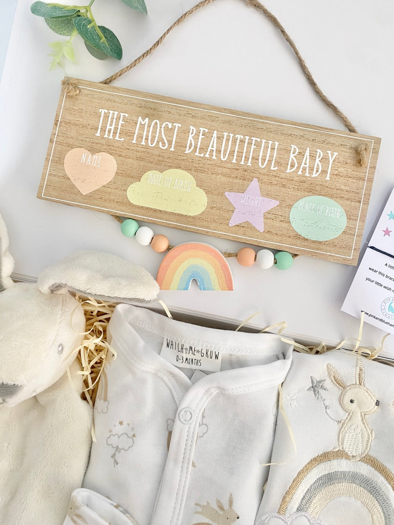 New Mum Baby Hamper - The Most Beautiful Baby - Pink and Blue Hampers