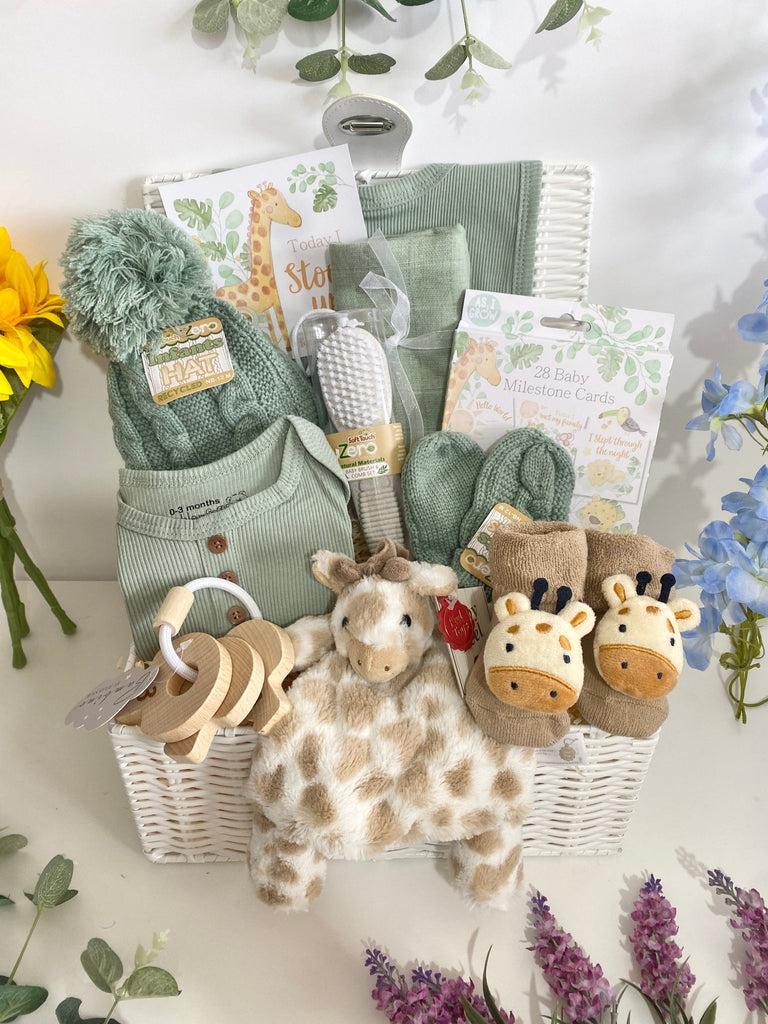 New Mum Gift Hamper - Jungle Giraffes - Pink and Blue Hampers