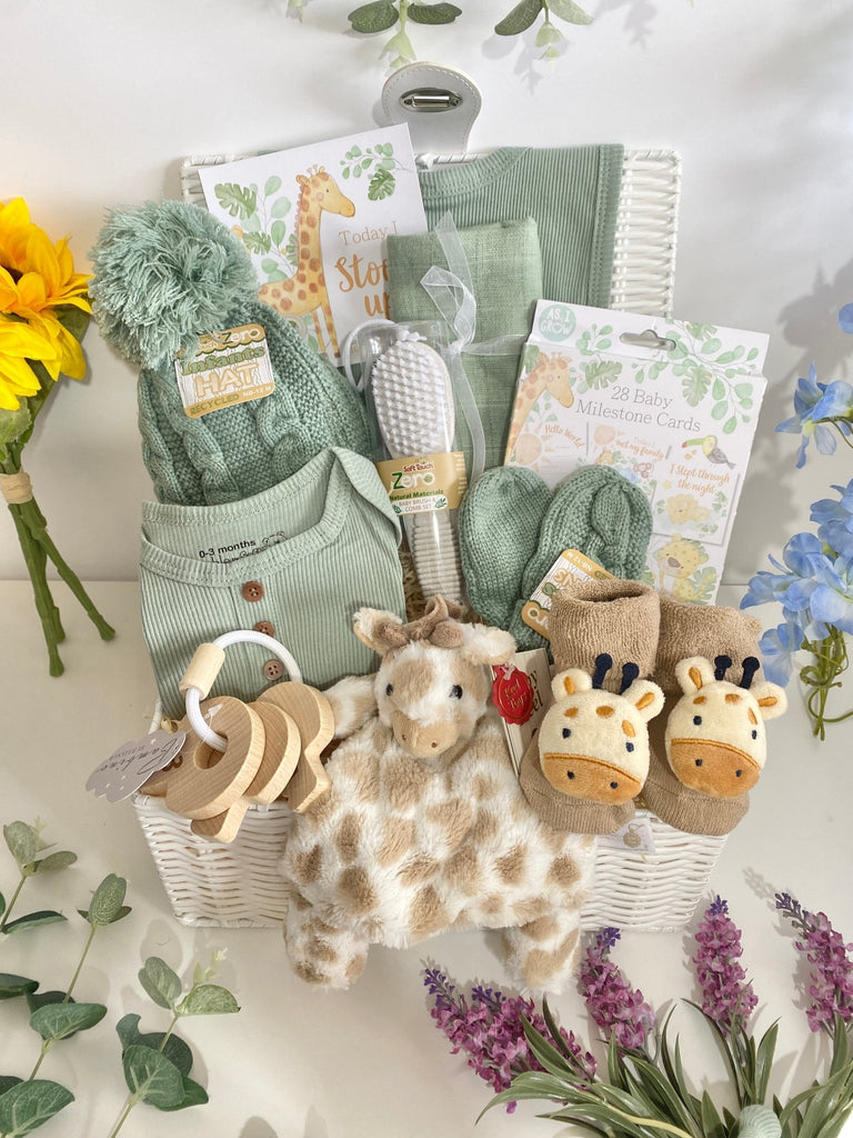 New Mum Gift Hamper - Jungle Giraffes - Pink and Blue Hampers