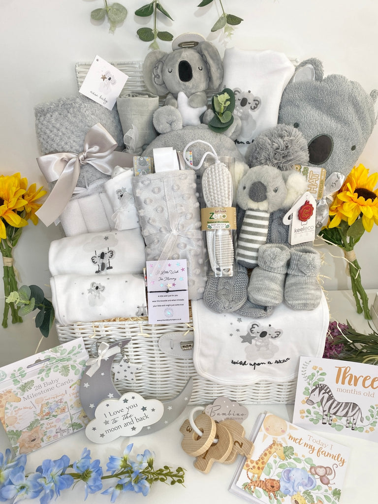 New Mum Hamper Gift Basket - Cute Koala I Love You - Pink and Blue Hampers