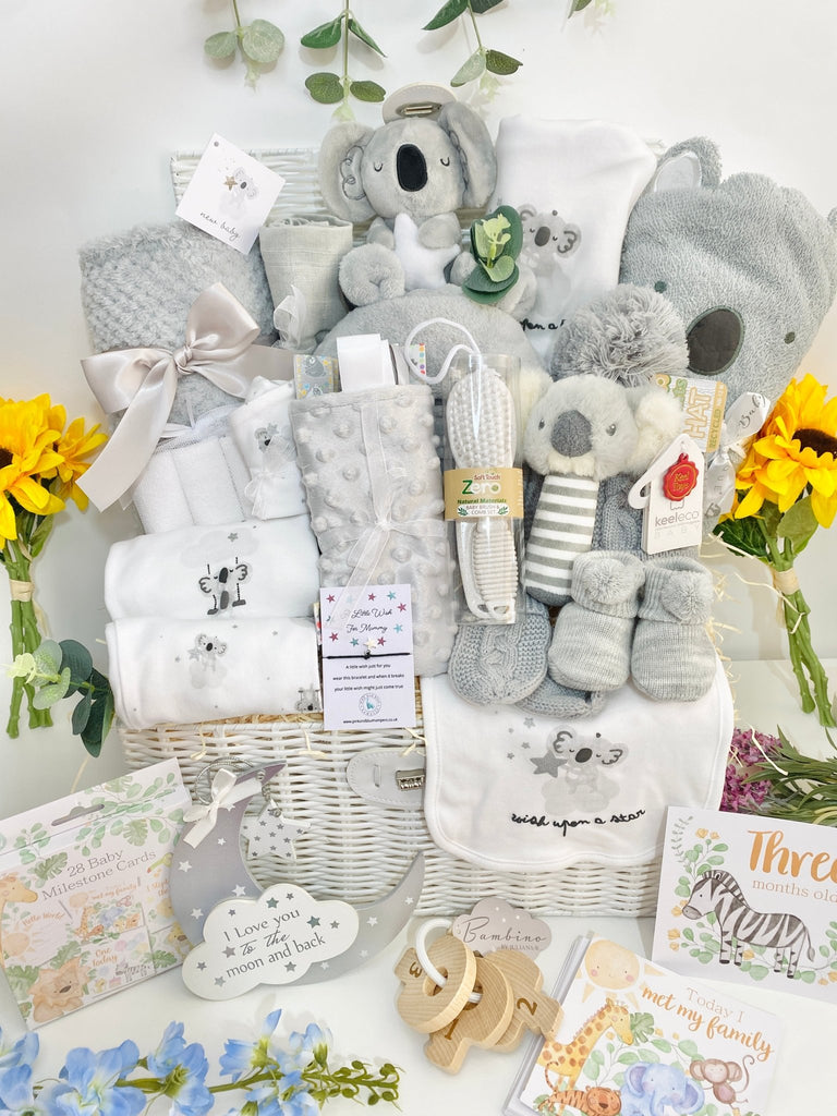 New Mum Hamper Gift Basket - Cute Koala I Love You - Pink and Blue Hampers