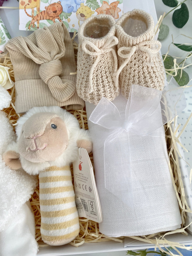 New Mum Hamper - Loving Little Lambs - Pink and Blue Hampers